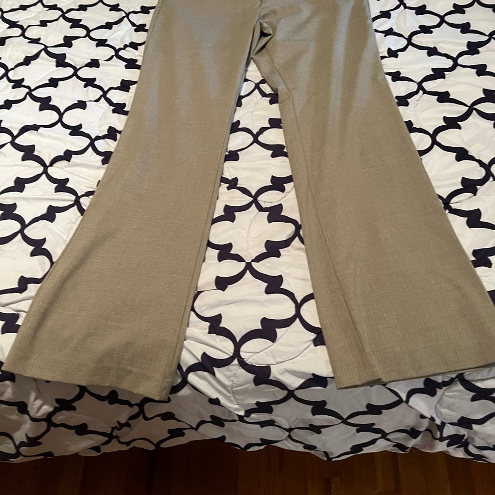 New York & Company Light Brown Pinstripe Dress Pants